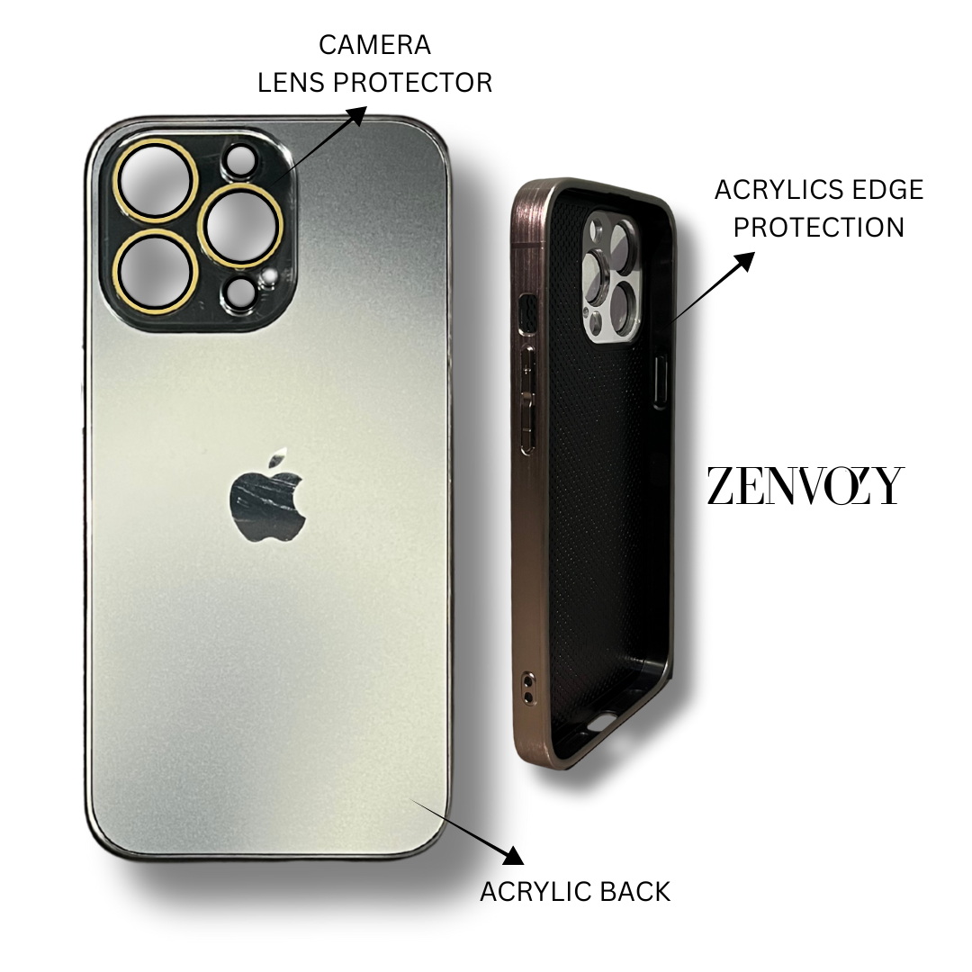Premium Acrylic Titanium Finish Case