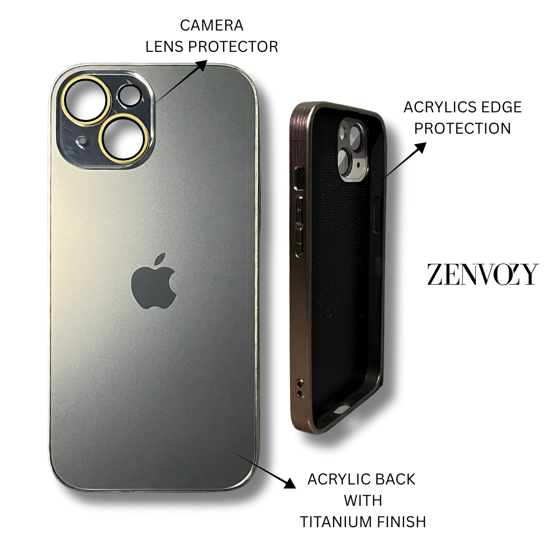 Premium Acrylic Titanium Finish Case