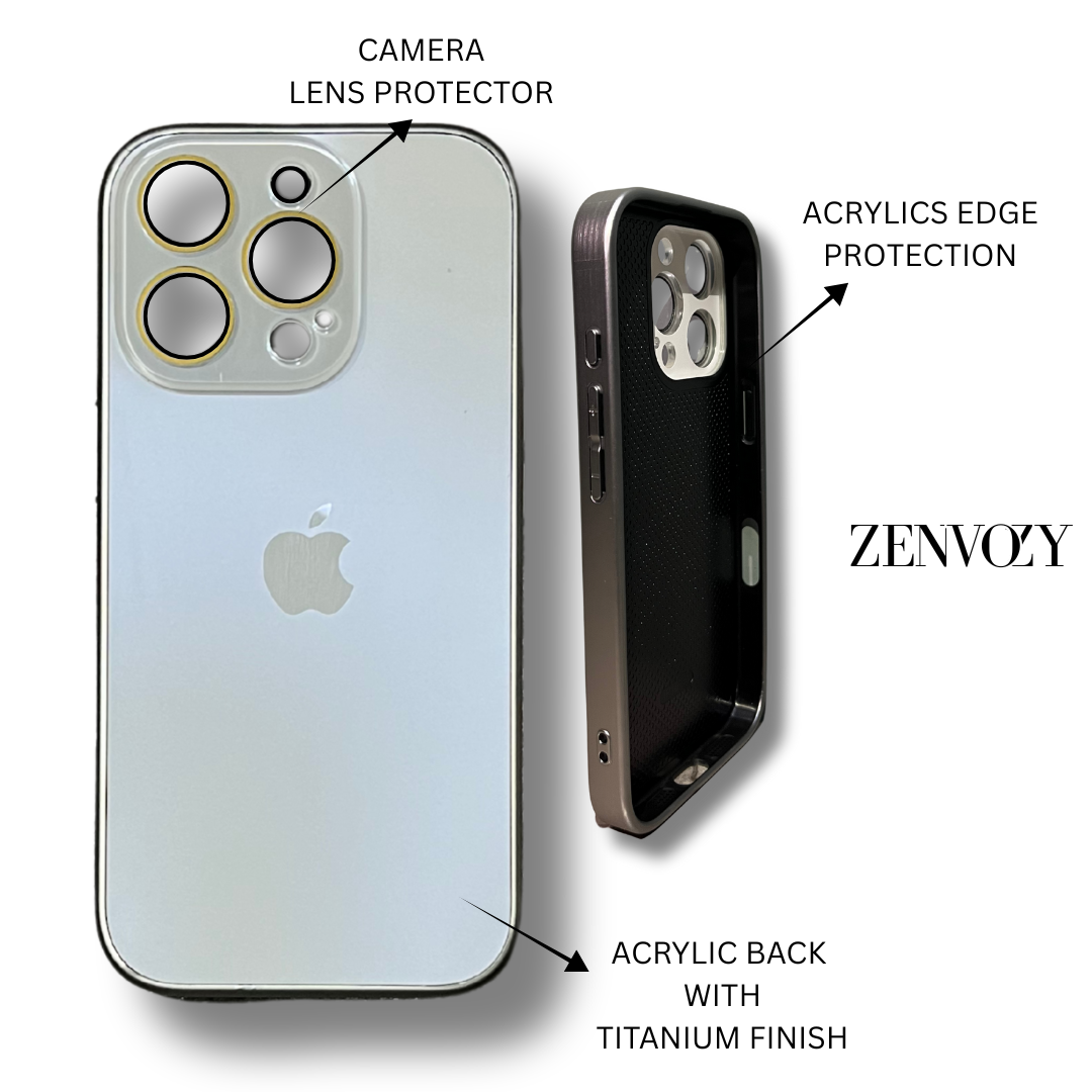 Premium Acrylic Titanium Finish Case