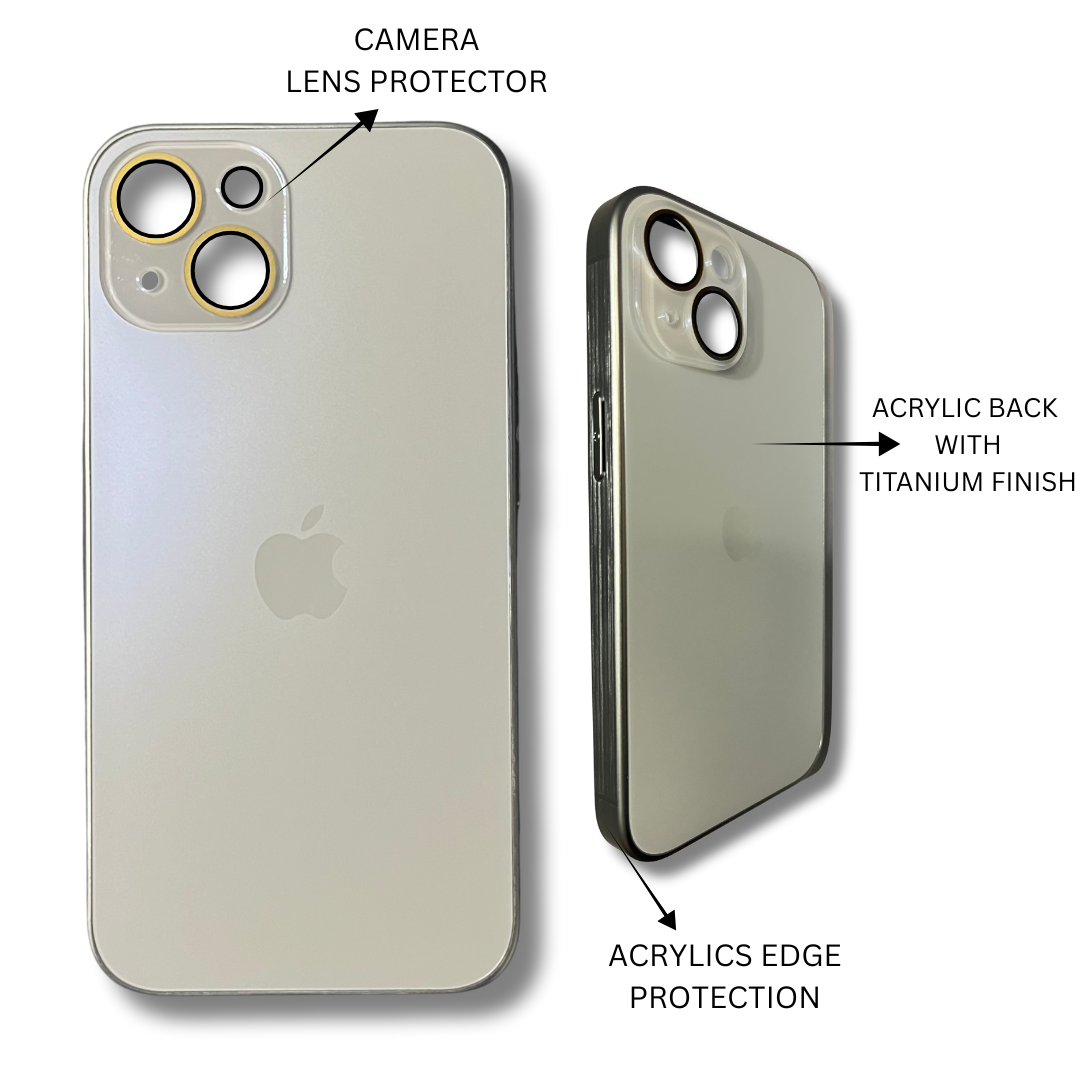 Premium Acrylic Titanium Finish Case