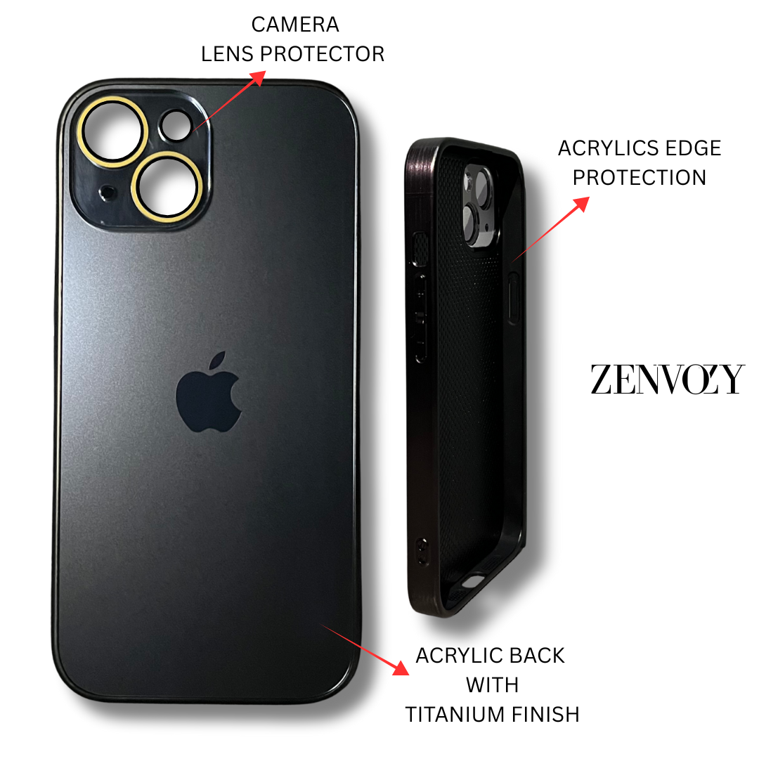 Premium Acrylic Titanium Finish Case