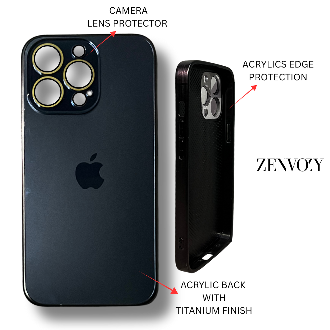 Premium Acrylic Titanium Finish Case