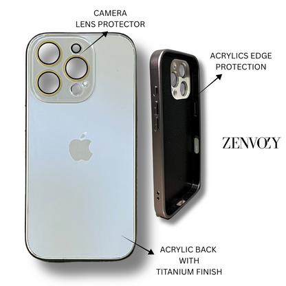 Premium Acrylic Titanium Finish Case