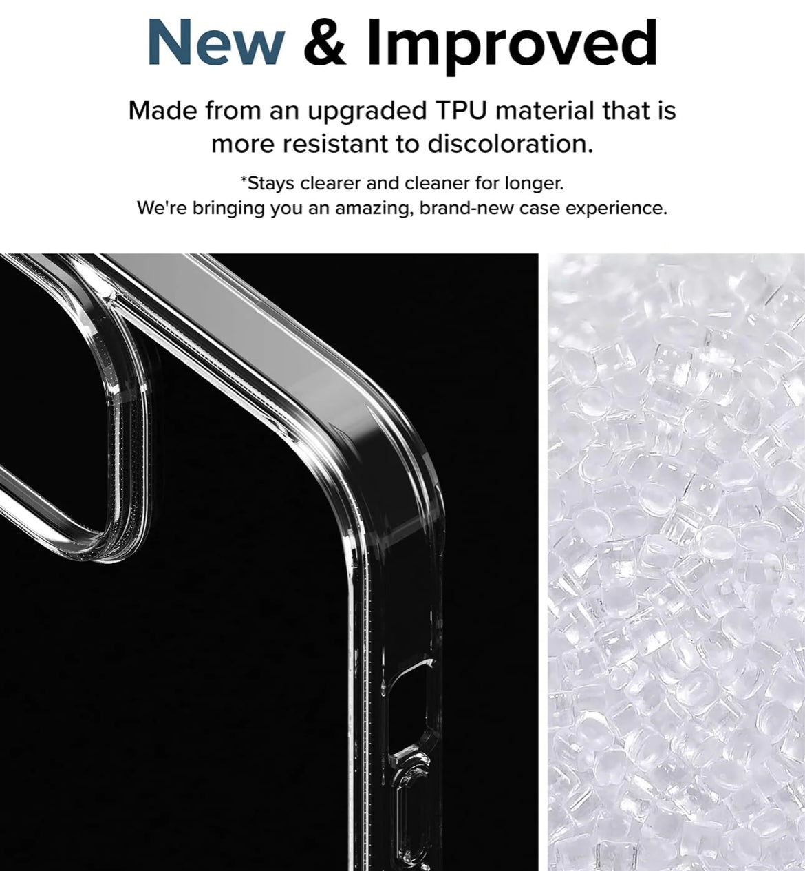 Non MagSafe Crystal Clear Shockproof Anti-Yellow iPhone Case