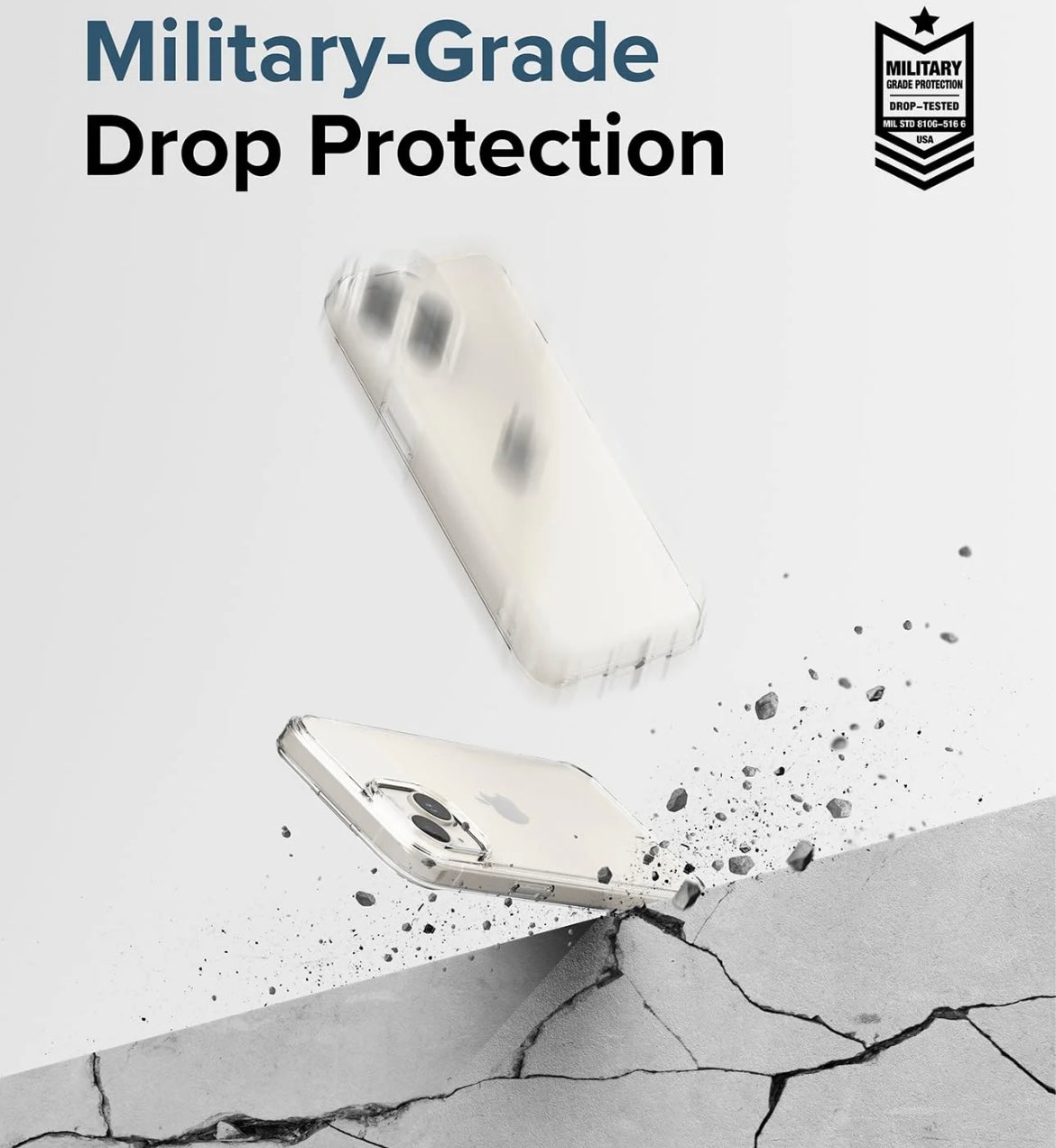 Non MagSafe Crystal Clear Shockproof Anti-Yellow iPhone Case